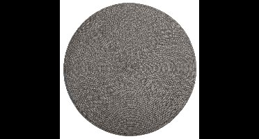 Secret de Gourmet ronde placemat - grijs - gevlochten kunststof - 38 cm - Onderleggers