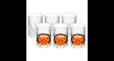 Secret de Gourmet Shotglazen Marbella - set 6x - 60 ml - glas - borrelglazen - luxe glaasjes