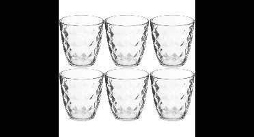 Secret de Gourmet water/sap glazen Fabi - 6x stuks - 250 ml - glas - Drinkglazen - Waterglazen