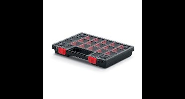Sorteerbox/vakjes koffer - spijkers/schroeven/kleine spullen - 20-vaks - 34 x 25 x 5 cm