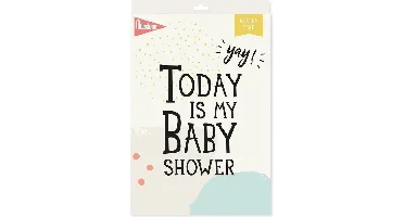 Milestone Poster Card Babyshower (Engelstalig)