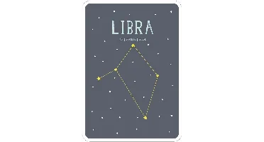 Milestone Geboorteposter sterrenbeeld – Libra/Weegschaal (Engelstalig)