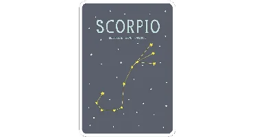 Milestone Geboorteposter sterrenbeeld – Scorpio/Schorpioen (Engelstalig)
