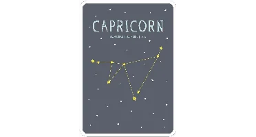 Milestone Geboorteposter sterrenbeeld – Capricorn/Steenbok (Engelstalig)