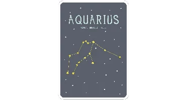 Milestone Geboorteposter sterrenbeeld – Aquarius/Waterman (Engelstalig)