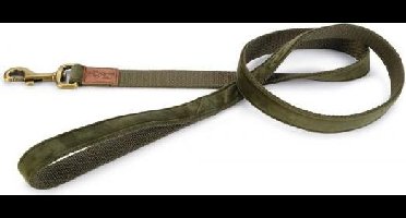 Designed by Lotte Velura hondenriem - fluweel, groen, 120 cm × 25 mm