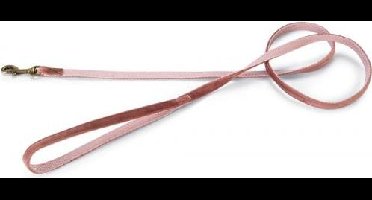 Designed by Lotte Velura hondenriem - fluweel, roze, 120 cm × 10 mm