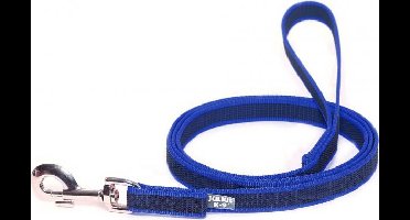 Antislip hondenriem - 20 mm × 1 m, met handvat, blauw