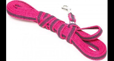 Lange lijn hond - antislip, 14 mm × 3 m, met handvat, zwart