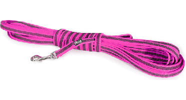 Lange lijn hond - antislip, 14 mm × 3 m, met handvat, zwart