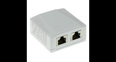 ACT FA6004 Modulair opbouwdoos shielded 2-voudig CAT6