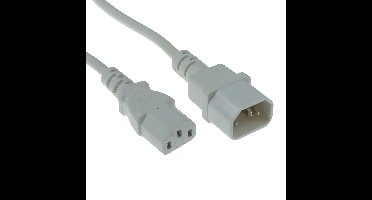 ACT AK5243 Voedingskabel C13/C14 | Wit | 60 cm