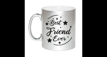Bellatio Decorations Best Friend Ever - zilverkleurig - 330 ml