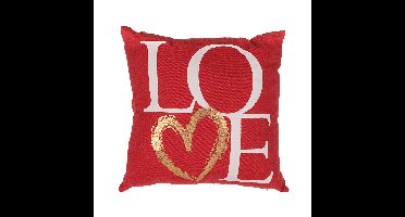 Sierkussen - rood - love - 40 x 40 cm - Valentijn cadeau