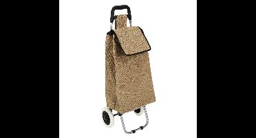 Boodschappentrolley Shopping - beige - 31 x 26 x 95 cm - 50 liter