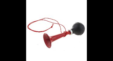 ESPA Lucht toeter - 19 cm - rood - metaal - sport- fiets - Geluidmaker