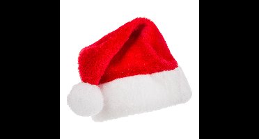 Feeric Kerstmuts - rood - 29 x 15 x 35 cm - polyester - voor kinderen