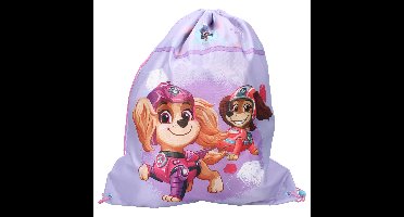 Paarse Paw Patrol sport gymtas / rugzak 44 x 37 cm voor kinderen