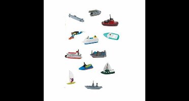 Safari LTD speelgoed bootjes - 12 stuks - Plastic - vaartuigen