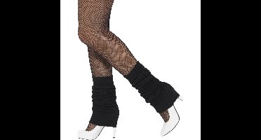 Smiffy's Beenwarmers - Zwart - jaren 80 - retro - fitness