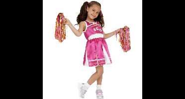 Smiffy's Cheerleader verkleed kostuum - roze - voor kinderen