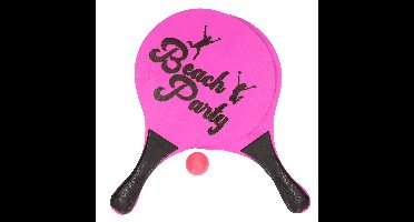 T&F creations beachball set - roze - MDF hout - buitenspeelgoed