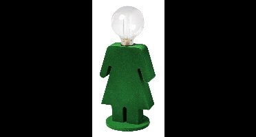 ETH Houten tafellampEve Velvet groen - 05-TL3289-34