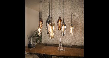 Lyora Glazen hanglampCocoon 7x gekleurd glas - 7692/44