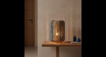 Lyora TafellampAbby Ø 33cm bruin met blauw - 109334