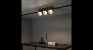 Artdelight 12 volt opbouwspotDutchess 3-lichts, zwart - QR 0003 ZW