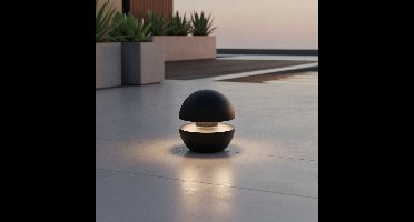 Lyora TafellampjePuk oplaadbaar zwart - 108947