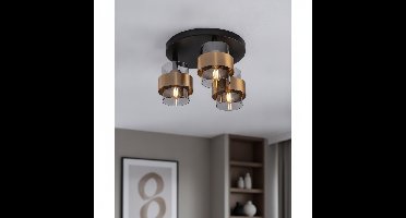 Lyora PlafondlampSianna Ø 37cm zwart met goud - 110646