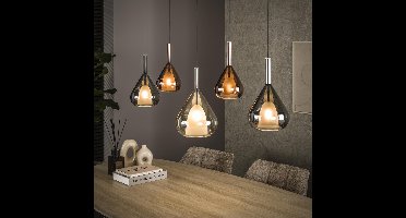 Lyora Eettafel hanglampWings 5-lichts - Ø 24cm glas - 7716/44