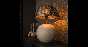 Lyora Moderne tafellampSphere met beige voet - Ø 36cm - 7364/48N