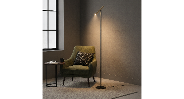 Artdelight Design vloerlampKansas zwart met champagne - VL KANSAS ZW-CP