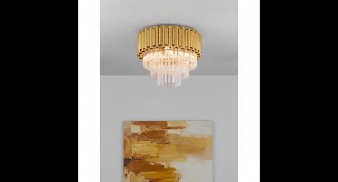 Lyora PlafondlampMagnolia goud met kristal Ø 40cm - 110462
