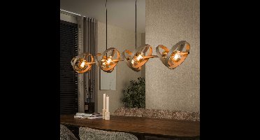 Lyora 8 ringen hanglamp eettafelHover zand - Ø 26cm - 8406/43