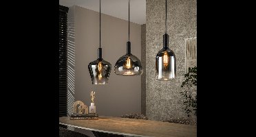 Lyora Glazen eettafellampZenith 3x smoke glas - 7018/77