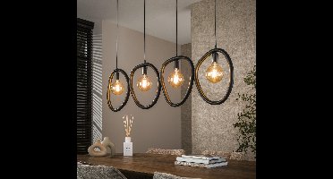 Lyora Ringen hanglampPebble artic zwart - 4x E27 - 7008/77
