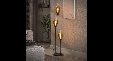 Lyora Glazen vloerlampCocoon 3x E27 - 168cm - fading glas - 7690/90S