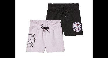 Kinder-sweatshorts, 2 stuks, met katoen. (Hello Kitty, 98/104)