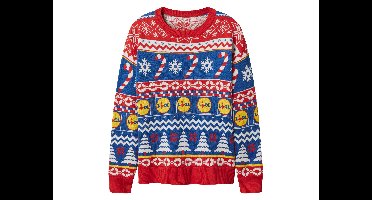 Dames gebreide truien (Rood/wit/blauw, XS (32/34))