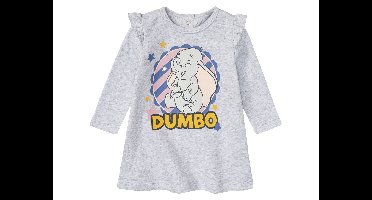 Baby meisjes sweatjurk met een hoog biologisch katoengehalte. (Grijs, 74/80)