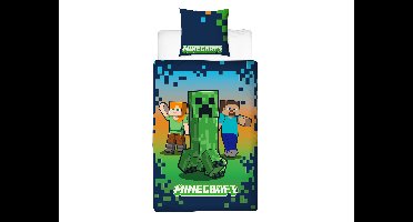 Kinder dekbedovertrek 140 x 200 cm, Minecraft of Pokémon