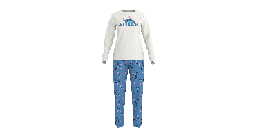 Dames pyjama (Stitch/wit/blauw, S (36/38))