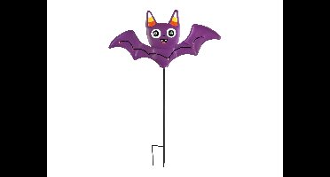 Halloween LED-tuindecoratie, met bewegende ogen (Vleermuis)