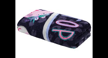 Kinder badponcho 60 x 120 cm / strandlaken 75 x 150 cm (Handdoek, Zwart)
