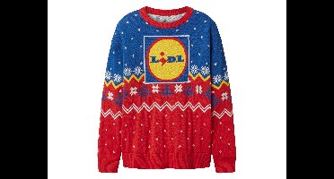 Dames gebreide truien (Lidl/blauw/rood, M (40/42))