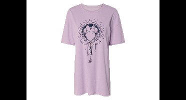 Dames bigshirt van zachte single-jerseykwaliteit. (paars, S (36/38))