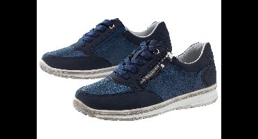 Dames vrijetijdsschoen, G-wijdte, met stressremmende Footflexx-shockabsorber. (Marineblauw, 36)